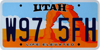 UT license plate W975FH