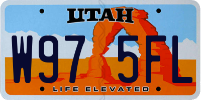 UT license plate W975FL