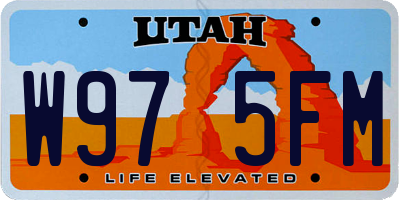 UT license plate W975FM