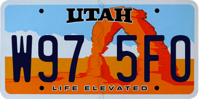 UT license plate W975FO