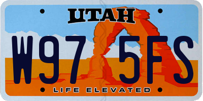 UT license plate W975FS