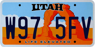 UT license plate W975FV