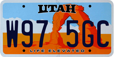 UT license plate W975GC