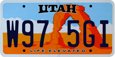 UT license plate W975GI