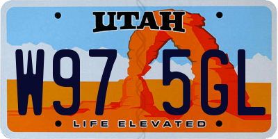 UT license plate W975GL