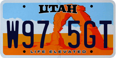 UT license plate W975GT