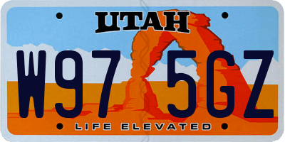 UT license plate W975GZ