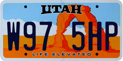UT license plate W975HP