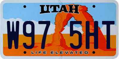 UT license plate W975HT