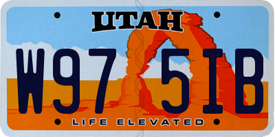 UT license plate W975IB