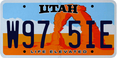 UT license plate W975IE