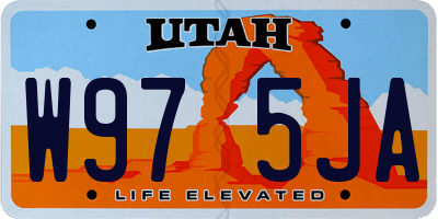 UT license plate W975JA