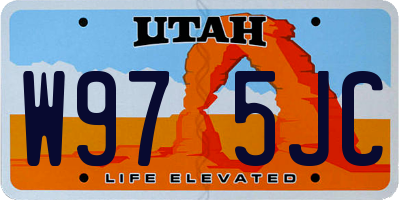 UT license plate W975JC