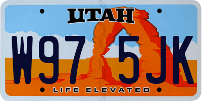 UT license plate W975JK