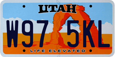 UT license plate W975KL