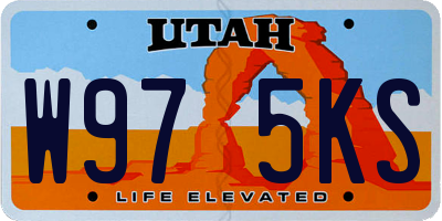 UT license plate W975KS