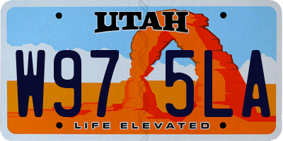 UT license plate W975LA