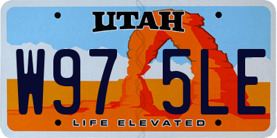 UT license plate W975LE