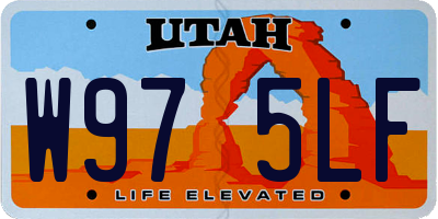 UT license plate W975LF