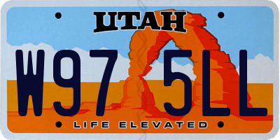 UT license plate W975LL