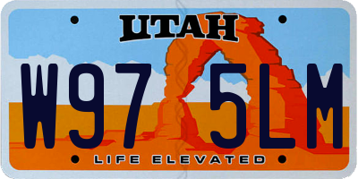 UT license plate W975LM