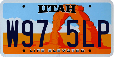 UT license plate W975LP