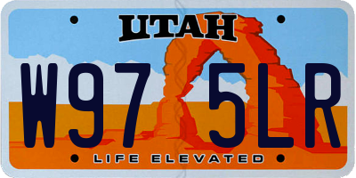 UT license plate W975LR
