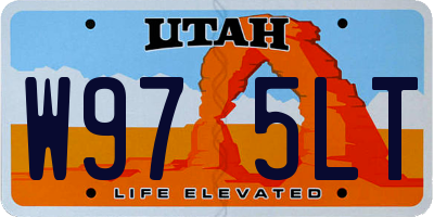 UT license plate W975LT
