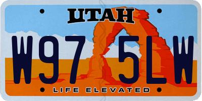 UT license plate W975LW