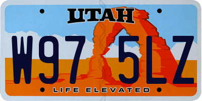 UT license plate W975LZ