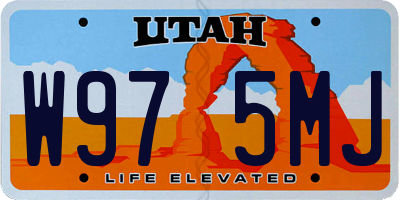UT license plate W975MJ