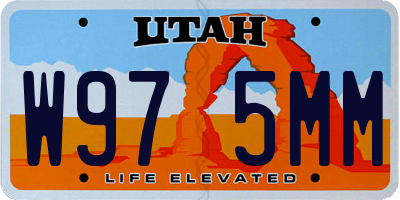 UT license plate W975MM