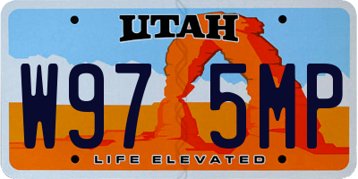 UT license plate W975MP