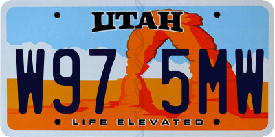 UT license plate W975MW