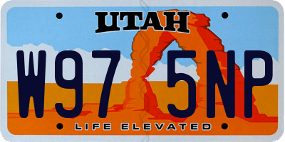 UT license plate W975NP