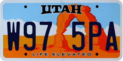 UT license plate W975PA