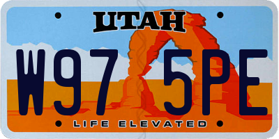 UT license plate W975PE