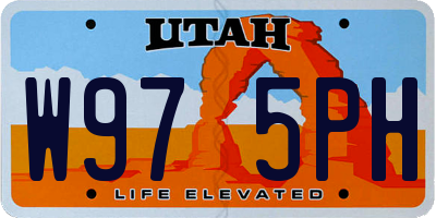 UT license plate W975PH