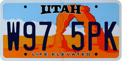 UT license plate W975PK