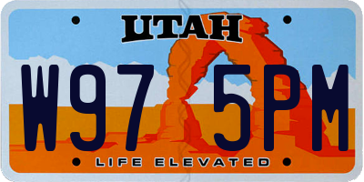 UT license plate W975PM