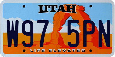 UT license plate W975PN