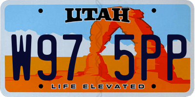 UT license plate W975PP