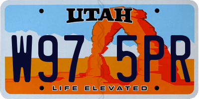 UT license plate W975PR