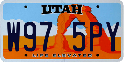 UT license plate W975PY
