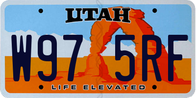 UT license plate W975RF