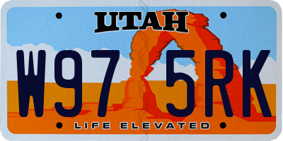 UT license plate W975RK