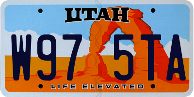 UT license plate W975TA