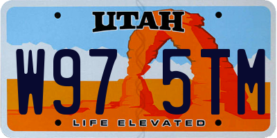 UT license plate W975TM