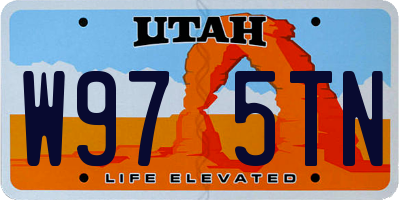 UT license plate W975TN