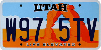 UT license plate W975TV